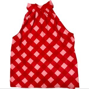 J Crew 10 red halter blouse